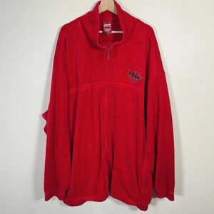 PELLE PELLE | RED  VELOUR VINTAGE ZIP JACKET